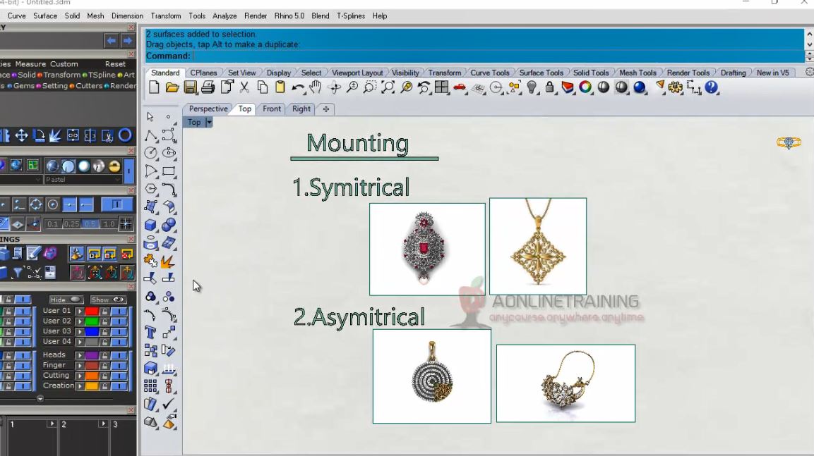 3D Jewellery Designing Using Matrix Online Jewellery Designing